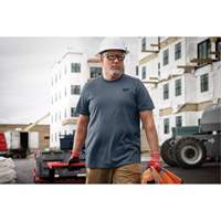 Hybrid Work Tee Shirt, Men's, Small, Blue Helyx Safety & Industrial Supplies