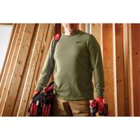 Hybrid Work Tee Shirt, Men's, Small, Green Helyx Safety & Industrial Supplies