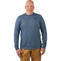 Hybrid Work Tee Shirt, Men's, Small, Blue Helyx Safety & Industrial Supplies