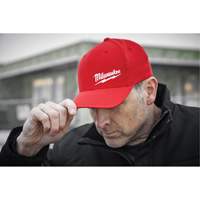 Flexfit&reg; Fitted Hat, Red, Poly-Cotton Helyx Safety & Industrial Supplies