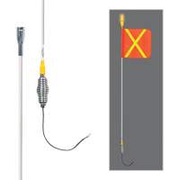 Safety Whip&reg; All-Weather Super-Duty Warning Whips with Constant LED Light, Spring Mount, 5' High, Orange with Reflective Helyx Safety & Industrial Supplies