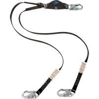 Anti-Corrosion Energy Absorbing Lanyard, 6', Snap Hook Center, Snap Hook Leg Ends, Polyester Helyx Safety & Industrial Supplies