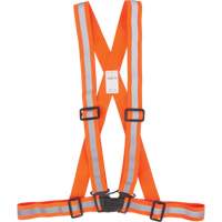 Harnais pour la circulation, Orange haute visibilit&eacute;, Couleur r&eacute;fl&eacute;chissante Argent, Moyen Helyx Safety & Industrial Supplies