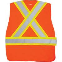 CSA-Compliant High-Visibility Surveyor Vest, High Visibility Orange, Medium, Polyester Helyx Safety & Industrial Supplies