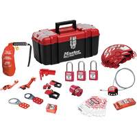 Standard Lockout Kit with Zenex Thermoplastic Locks, Electrical/Valve Kit, 27 Components Helyx Safety & Industrial Supplies