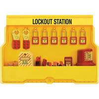 Station de cadenassage dappareils &eacute;lectriques de qualit&eacute; sup&eacute;rieure, Cadenas Thermoplastique, Capacit&eacute; de 16, Cadenas Compris Helyx Safety & Industrial Supplies