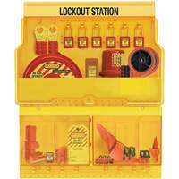 Station de cadenassage pour vannes et appareils &eacute;lectriques de luxe et de qualit&eacute; sup&eacute;rieure, Cadenas Thermoplastique, Capacit&eacute; de 32, Cadenas Compris Helyx Safety & Industrial Supplies