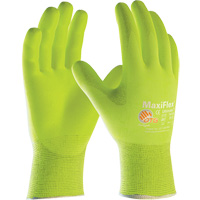 Gants sans coutures haute visibilit&eacute; ATG MaxiFlex Ultimate, Grand, R&ecirc;vetement Nitrile, Calibre 15, Enveloppe en Nylon/&eacute;lasthanne Helyx Safety & Industrial Supplies