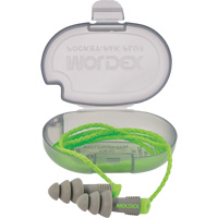 Alphas Reusable Earplugs, Corded/Uncorded, Bulk - Plastic Case, 27 dB NRR, One-Size Helyx Safety & Industrial Supplies