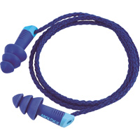 Alphas Metal Detectable Reusable Earplugs, Corded, One-Size, Bulk - Polybag, 27 NRR dB Helyx Safety & Industrial Supplies