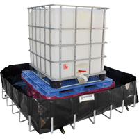 Ultra-IBC Berm&reg; Spill Berm, 400 US gal. Capacity, 6' W x 6' L x 18" H, L-Bracket Helyx Safety & Industrial Supplies
