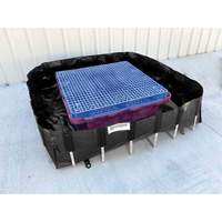 Ultra-IBC Berm&reg; Spill Berm, 400 US gal. Capacity, 6' W x 6' L x 18" H, L-Bracket Helyx Safety & Industrial Supplies