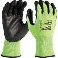 Gants haute visibilit&eacute; r&eacute;sistant aux coupures, Taille Petit, Calibre 15, Rev&ecirc;tement Nitrile/Polyur&eacute;thane, Enveloppe en Poly&eacute;thyl&egrave;ne, ANSI/ISEA 105 niveau 3 Helyx Safety & Industrial Supplies