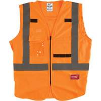 Safety Vest, High Visibility Orange, 4X-Large/5X-Large Helyx Safety & Industrial Supplies