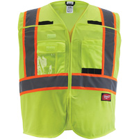 Flagman Safety Vest, High Visibility Lime-Yellow, Medium/Small Helyx Safety & Industrial Supplies