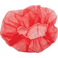 Bouffant Caps, Polypropylene, 21", Red Helyx Safety & Industrial Supplies