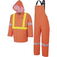 R85 Ensemble imperm&eacute;able de s&eacute;curit&eacute; 3 pi&egrave;ces ignifuge Element FR, Petit, Orange haute visibilit&eacute; Helyx Safety & Industrial Supplies