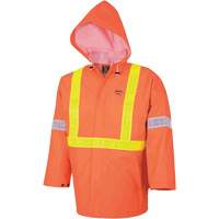 R85 Ensemble imperm&eacute;able de s&eacute;curit&eacute; 3 pi&egrave;ces ignifuge Element FR, Petit, Orange haute visibilit&eacute; Helyx Safety & Industrial Supplies