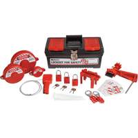 Lockout Tagout Kit with Aluminum Safety Padlocks in Toolbox, Valve Kit, 32 Components Helyx Safety & Industrial Supplies