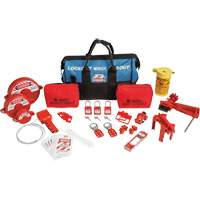 Lockout Tagout Kit with Nylon Safety Lockout Padlocks in Duffel Bag, Electrical/Valve Kit, 31 Components Helyx Safety & Industrial Supplies