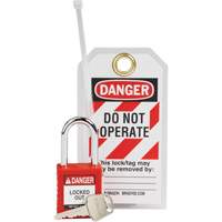 Nylon Safety Lockout Padlock & Tag Kit, 3 Components Helyx Safety & Industrial Supplies