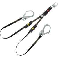V-Series Welding Energy Absorbing Lanyard, 6', Rebar Hook Center, Snap Hook Leg Ends, Kevlar&reg;/Metal/Nylon Helyx Safety & Industrial Supplies