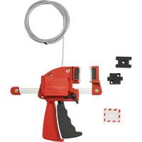 Red Clamping Cable Lockout, 8' Length Helyx Safety & Industrial Supplies