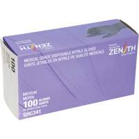 Medical Grade Disposable Gloves, Medium, Nitrile, 6-mil, Powder-Free, Black, Class 2 Helyx Safety & Industrial Supplies