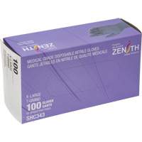 Medical Grade Disposable Gloves, X-Large, Nitrile, 6-mil, Powder-Free, Black, Class 2 Helyx Safety & Industrial Supplies
