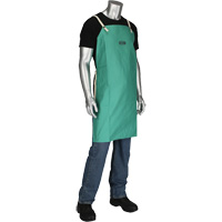 Dynamic Ironcat&reg; FR Cotton Sateen Apron, Bib, Green Helyx Safety & Industrial Supplies