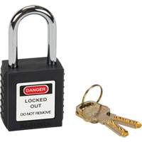 Verrouillage pour les consignations, Cadenas de s&eacute;curit&eacute;, Cl&eacute;s diff&eacute;rentes, Thermoplastique, Largeur de 1-1/2" Helyx Safety & Industrial Supplies