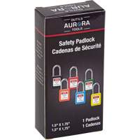 Verrouillage pour les consignations, Cadenas de s&eacute;curit&eacute;, Cl&eacute;s diff&eacute;rentes, Thermoplastique, Largeur de 1-1/2" Helyx Safety & Industrial Supplies