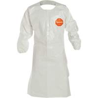 Tablier &agrave; manches jetables, Tychem 4000, Blanc, 44" lo Helyx Safety & Industrial Supplies
