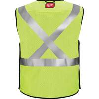 Breakaway Mesh Safety Vest, Black/High Visibility Lime-Yellow, Medium/Small Helyx Safety & Industrial Supplies