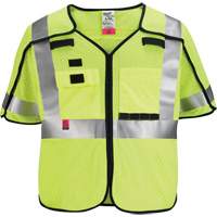 Breakaway Mesh Safety Vest, Black/High Visibility Lime-Yellow, Medium/Small Helyx Safety & Industrial Supplies