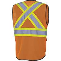 6960 Veste de s&eacute;curit&eacute; &agrave; maille en avant, Orange haute visibilit&eacute;, Moyen, Polyester Helyx Safety & Industrial Supplies