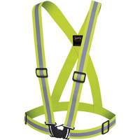 5497 Bretelles de s&eacute;curit&eacute;, Jaune lime haute visibilit&eacute;, Couleur r&eacute;fl&eacute;chissante Argent, Taille unique Helyx Safety & Industrial Supplies