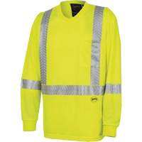 6905A Chandail de s&eacute;curit&eacute; &agrave; manches longues ultra respirant et ultra frais, T-petit, Jaune lime haute visibilit&eacute; Helyx Safety & Industrial Supplies