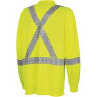 6905A Chandail de s&eacute;curit&eacute; &agrave; manches longues ultra respirant et ultra frais, T-petit, Jaune lime haute visibilit&eacute; Helyx Safety & Industrial Supplies