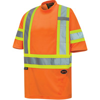 6970 T-shirt de s&eacute;curit&eacute; en il-de-perdrix, Polyester, T-petit, Orange haute visibilit&eacute; Helyx Safety & Industrial Supplies