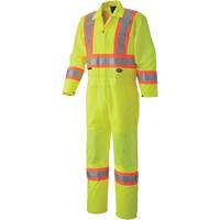 5999A Traffic Safety Coveralls, X-Small, High Visibility Lime-Yellow Helyx Safety & Industrial Supplies