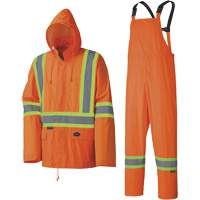 5598 Lightweight Waterproof Rain Suit, Polyester/PVC, Small, High Visibility Orange Helyx Safety & Industrial Supplies