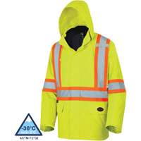 5633 The Rock 3-in-1 Parka, High Visibility Lime-Yellow, X-Small Helyx Safety & Industrial Supplies