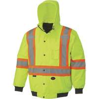 5023 Waterproof 7-in-1 Bomber Jacket, Polyester, High Visibility Lime-Yellow, Small Helyx Safety & Industrial Supplies