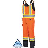 5040BB Waterproof Quilted Bib Pants, Polyester, X-Small, Black/High Visibility Orange Helyx Safety & Industrial Supplies