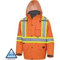 5030 Manteau de s&eacute;curit&eacute; matelass&eacute; imperm&eacute;able, Orange haute visibilit&eacute;, Petit Helyx Safety & Industrial Supplies