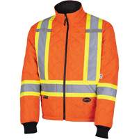 5015A Manteau matelass&eacute; pour cong&eacute;lateur, Polyester, Orange haute visibilit&eacute;, T-petit Helyx Safety & Industrial Supplies