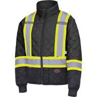 5017 Manteau matelass&eacute; pour cong&eacute;lateur, Polyester, Noir, T-petit Helyx Safety & Industrial Supplies