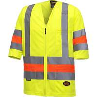 6019 Chandail de circulation &agrave; manches courtes  Qu&eacute;bec, Polyester, T-petit, Jaune lime haute visibilit&eacute; Helyx Safety & Industrial Supplies