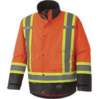 5400 Veste de s&eacute;curit&eacute; imperm&eacute;able 300D Trilobal antid&eacute;chirure, Polyester, Noir/Orange haute visibilit&eacute;, 2T-Grand Helyx Safety & Industrial Supplies